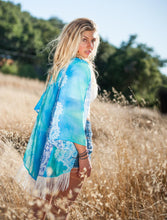 Floral Printed Lace Tassel Kimono Cardigan Women Blouse Shirt Tops Batwing Sleeve Blusas Femininas IMY66