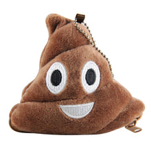 Funny Creative Soft Emoji Emoticon Poo Pillow Plush Zipper Coin Purse For Women Girls Bag IMY66