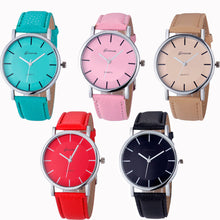 Geneva Simple Style Watches Women Ladies PU Leather Band Quartz Wrist Watch Relogios Femininos relojes mujer IMY66