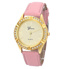 Geneva Dress Watches Women Casual Diamond PU Leather Quartz Wrist Watch relogio feminino reloj mujer Clock IMY66