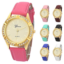 Geneva Dress Watches Women Casual Diamond PU Leather Quartz Wrist Watch relogio feminino reloj mujer Clock IMY66