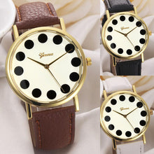 Geneva Watch Women Ladies Casual Lide PU Leather Band Golden Analog Quartz Watches Wrist Watch relojes mujer IMY66