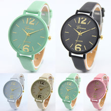 Geneva Women Watches Ladies Casual Faux Leather Quartz Wrist Watch Clock Montre Femme relogios IMY66