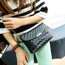 Girl Women Pu Leather Plaid Quilted Embossed Handbag Messenger Shoulder Diagonal Tote Shoulder elegant Cross Body Bag IMY66