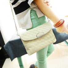 Girl Women Pu Leather Plaid Quilted Embossed Handbag Messenger Shoulder Diagonal Tote Shoulder elegant Cross Body Bag IMY66