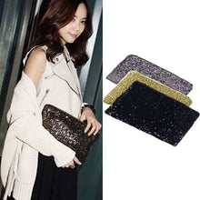 Glitter Sequins Spangle Handbag Party Evening Clutch Bag Wallet Purse IMY66