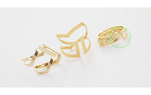 Gold&Sliver Women Geometry Stack Above Knuckle Nail Finger Knuckle Ring Set of 3 Rings IMY66