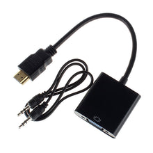 HDMI Male to VGA Converter Adapter With Audio USB Cable 1080P for PC IMY66