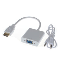 HDMI Male to VGA Converter Adapter With Audio USB Cable 1080P for PC IMY66
