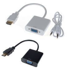 HDMI Male to VGA Converter Adapter With Audio USB Cable 1080P for PC IMY66