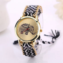 Handmade Braided Bracelet Watch Hand-Woven Elephant Pattern wristwatch Ladies Quarzt Watch Women Dress Watches relogio IMY66