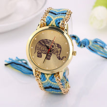 Handmade Braided Bracelet Watch Hand-Woven Elephant Pattern wristwatch Ladies Quarzt Watch Women Dress Watches relogio IMY66