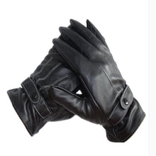 PU Leather Gloves Mens Black Mittens Luxury Warm Super Driving Outdoor Warm Gloves Cashmere IMY66