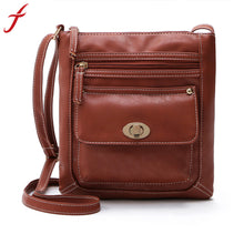 Vintage Womens PU Leather Zipper Satchel Crossbody Shoulder Messenger Bag bolsa feminina IMY66