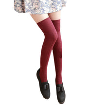 Women Girls Over The Knee Leg Warme Soft knitted Crochet Thigh High Socking calcetines mujer IMY66