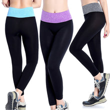 High Waist Women Cropped Pants Elastic Wicking Force Exercise Female s Fitness Trousers Slim Leggings IMY66
