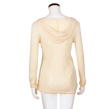 Hollow Out T-Shirt Women Baggy Fit V Neck Hooded Knitwear Pullover Sexy Womens Tops Tee Shirt Femme Camisetas Mujer IMY66