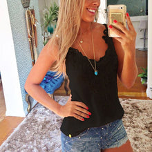 Style Women Slim Vest Casual Sleeveless O-Neck Lace Floral Tank Tops Fitness Tops IMY66