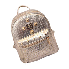 Women Backpack Rivet School Backpacks For Teenage Girls Women Pu Leather Backpack Mochila IMY66