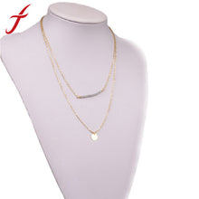 Women Gold Plated Multilayer Beads Pendant Paillette Chain Statement Necklace Jewelry IMY66