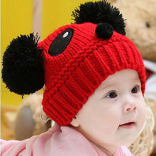 Lovely Cute Baby Kids Girls Boys Animal Panda Stretchy Panda Warm Cap Hat Beanie Cap For Children IMY66