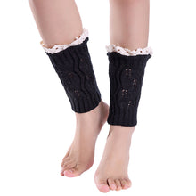 Short Knitting Hollow Out Lace Crochet Socks Leg Warmers Boot Cover piernas calcetines mujer IMY66