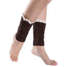 Short Knitting Hollow Out Lace Crochet Socks Leg Warmers Boot Cover piernas calcetines mujer IMY66