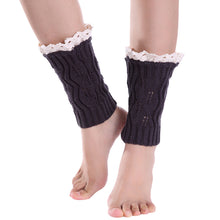Short Knitting Hollow Out Lace Crochet Socks Leg Warmers Boot Cover piernas calcetines mujer IMY66