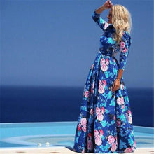 vestidos Women Dress Print Long Maxi Dresses Beach Dress Half Sleeve Bohemian Dress IMY66