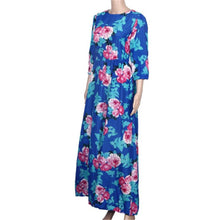 vestidos Women Dress Print Long Maxi Dresses Beach Dress Half Sleeve Bohemian Dress IMY66
