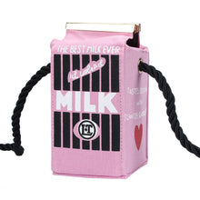 Dress Lovely Stereo Mini Messenger Bags Milk Bag Cartoon Cartons Bag Women Letter Canvas Shoulder Bag IMY66