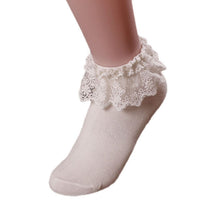 Japanese Kawaii Style Women Vintage Princess Socks Girls Lace Ruffle Frilly Ankle Socks Cotton Socks calcetines mujer IMY66