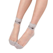 Japanese Lace Socks Lovely Ultrathin Transparent Beautiful Crystal Lace Elastic Short Socks calcetines mujer IMY66