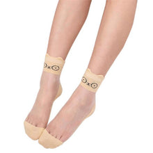 Japanese Lace Socks Lovely Ultrathin Transparent Beautiful Crystal Lace Elastic Short Socks calcetines mujer IMY66