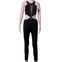 Jumpsuit Overalls Women Sexy Dew Waist Sleeveless Bodycon Bandage Party Long Bodysuit Overall Rompers combinaison femme IMY66