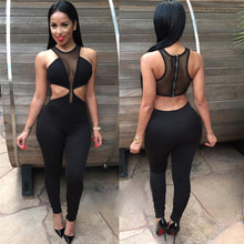 Jumpsuit Overalls Women Sexy Dew Waist Sleeveless Bodycon Bandage Party Long Bodysuit Overall Rompers combinaison femme IMY66