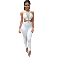 Jumpsuit Overalls Women Sexy Dew Waist Sleeveless Bodycon Bandage Party Long Bodysuit Overall Rompers combinaison femme IMY66