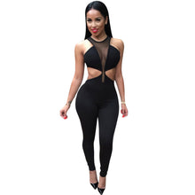 Jumpsuit Overalls Women Sexy Dew Waist Sleeveless Bodycon Bandage Party Long Bodysuit Overall Rompers combinaison femme IMY66