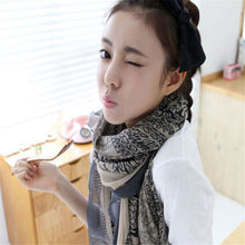 Korean Deer Pattern Women Elegant Chiffon Silk Long Scarf Big Shawl Soft Shawl Scarves IMY66