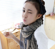 Korean Deer Pattern Women Elegant Chiffon Silk Long Scarf Big Shawl Soft Shawl Scarves IMY66