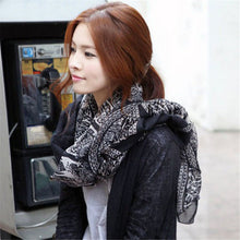 Korean Deer Pattern Women Elegant Chiffon Silk Long Scarf Big Shawl Soft Shawl Scarves IMY66