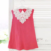 Korean Kids Girls Clothing Style Children Girls Sleeveless Lace Crochet Dress Princess Dress Clothing vestidos IMY66