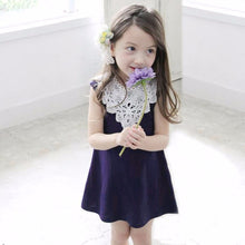 Korean Kids Girls Clothing Style Children Girls Sleeveless Lace Crochet Dress Princess Dress Clothing vestidos IMY66