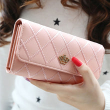 Lady Women Clutch Long Purse PU Leather Crown Wallet Card Holder Handbag Clutch Coin Case Bags carteira feminina IMY66