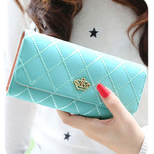 Lady Women Clutch Long Purse PU Leather Crown Wallet Card Holder Handbag Clutch Coin Case Bags carteira feminina IMY66