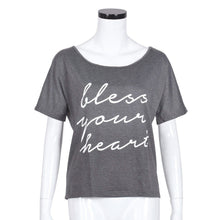 Large Size Women Casual T-Shirts Letters Printed Short Sleeve Shirt Tops Tee Shirt femme Camiseta Feminina IMY66