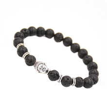 Lava Stone Onyx Bead Buddha Bracelet Gold Buddha Turquoise Black Yoga bracelets Men Women Mujer Pulseras Jewelry IMY66