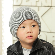 Lovely Baby Beanie Caps Boy Girls Soft Striped Hat Children Warm Kids Children Knitted Caps IMY66