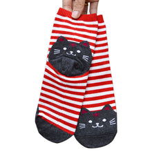 Lovely Funny Socks 3D Animals Striped Cartoon Socks Women Cat Footprints Cotton Floor Socks calcetines meias Leg Warmers IMY66