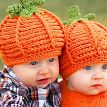 Lovelyborn Baby Boys Girls Pumpkin Cap Handmade Knitted Crochet Hat Halloween Costume Photography Prop Children IMY66